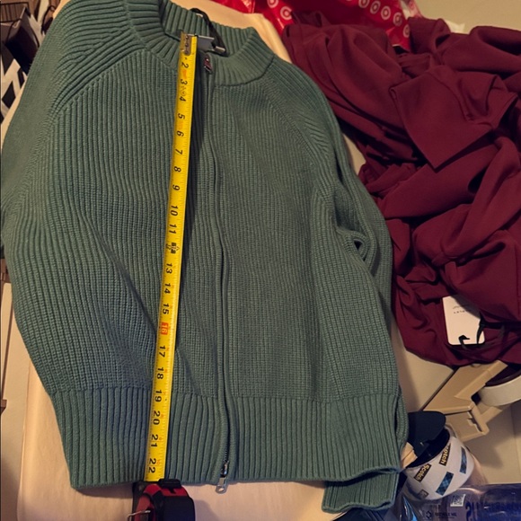 Varley Teal Zip-Up Cardigan Deep Sea - Picture 9 of 10